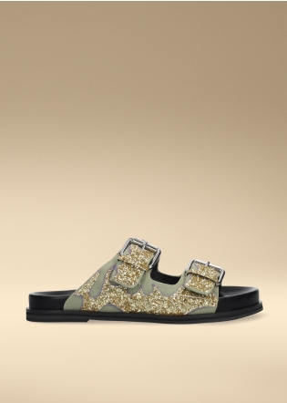 Sandalias Planas GAMIN Mod.F0100S30 verde kaki